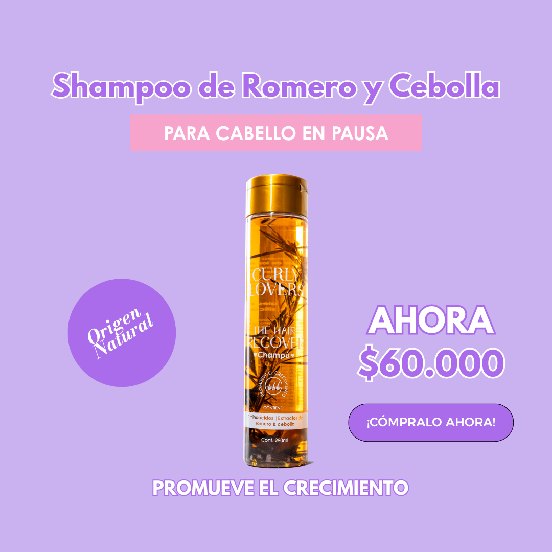 Shampoo de romero y cebolla The hair Recover Shampoo de Curly Lovers