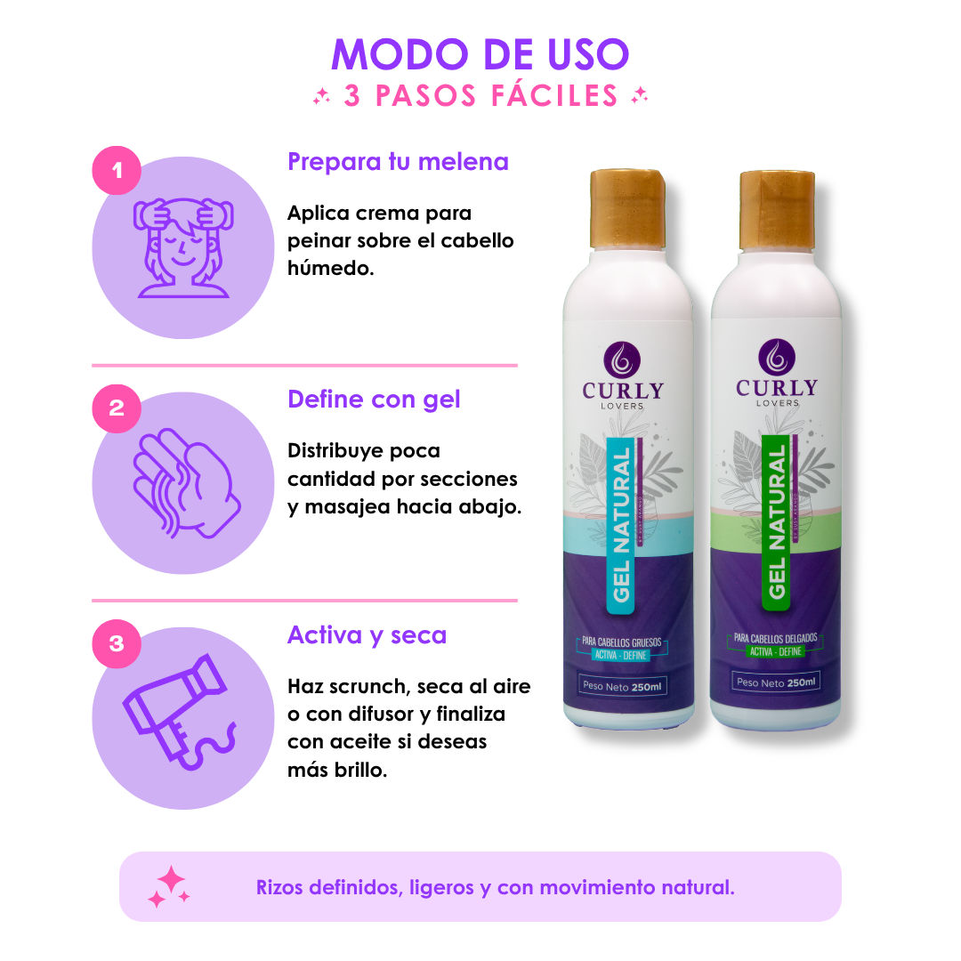 Gel Definidor Natural Curly Lovers - Imagen 3