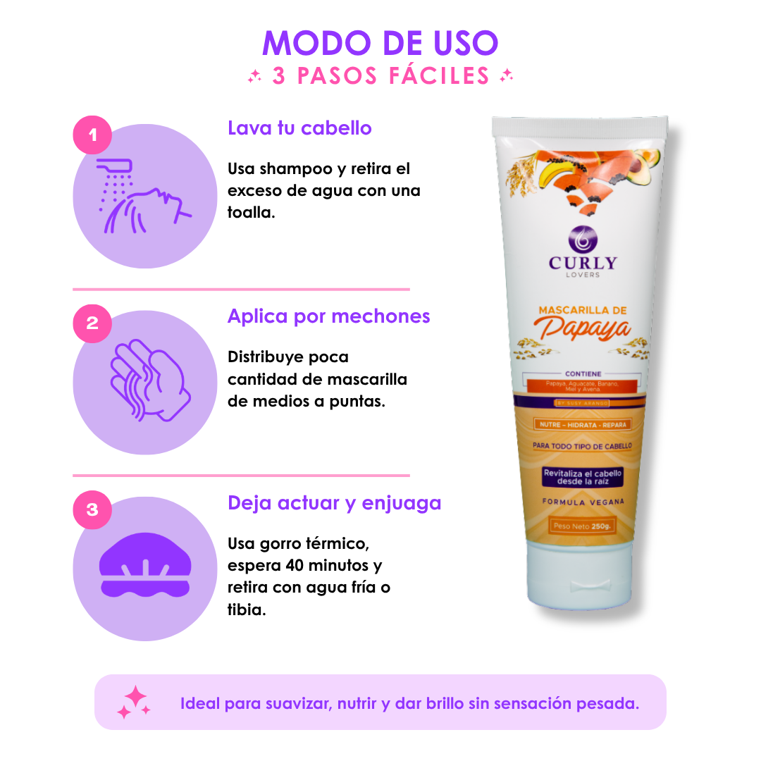 Mascarilla de Papaya Curly Lovers - Imagen 2