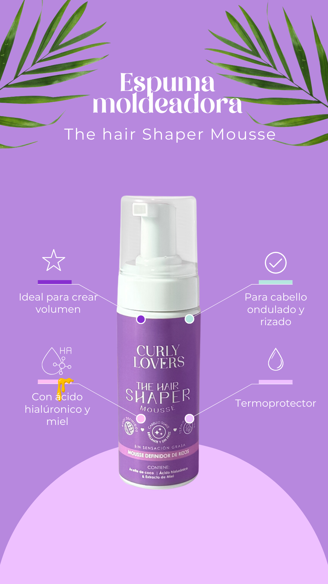Espuma Curly Lovers the hair shaper mousse - Imagen 6