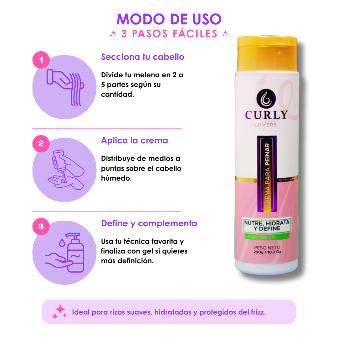 Crema para peinar Curly Lovers - Imagen 3