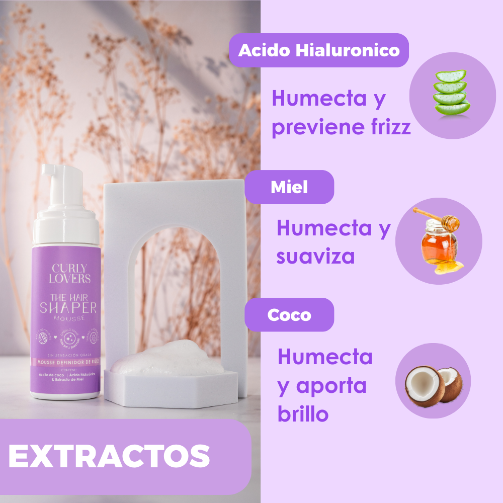Espuma Curly Lovers the hair shaper mousse - Imagen 4
