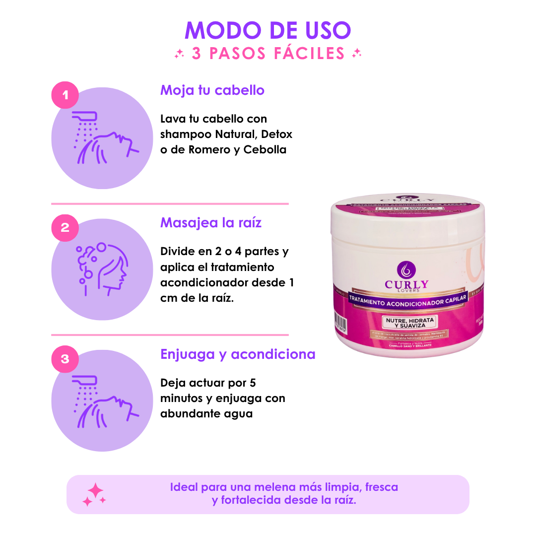 Tratamiento acondicionador natural Curly Lovers