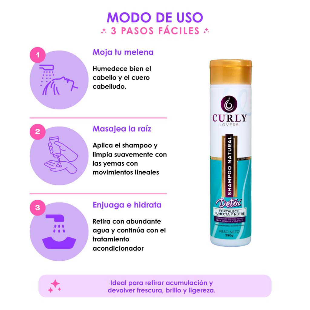 Shampoo Natural Detox Curly Lovers