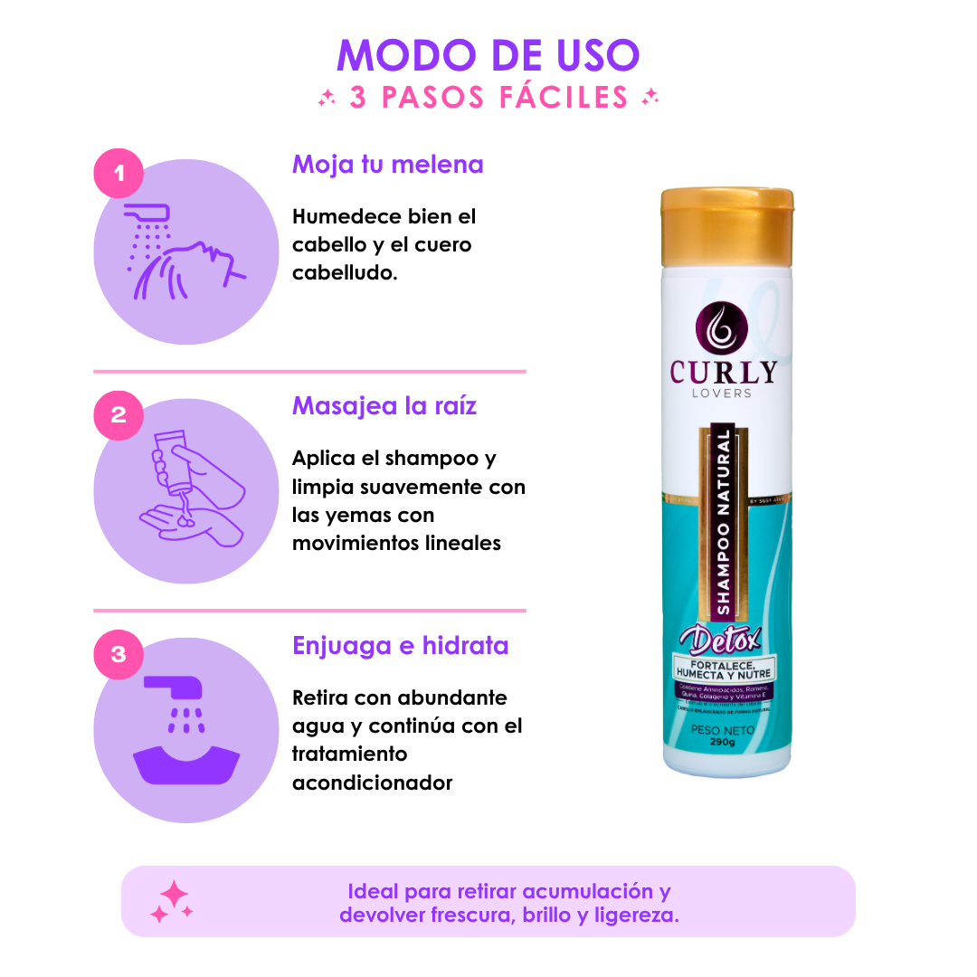 Shampoo Natural Detox Curly Lovers