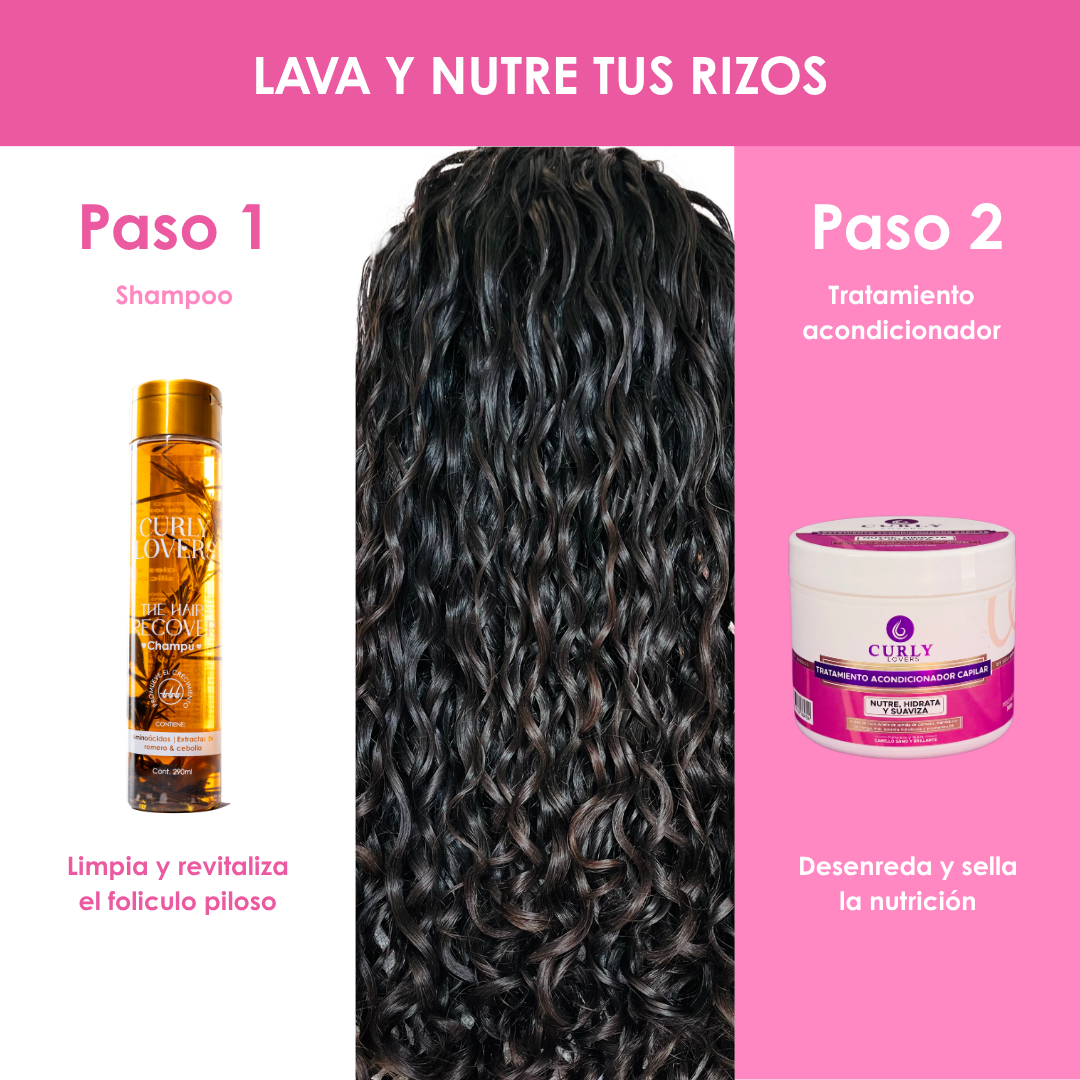 Shampoo de romero y cebolla The hair Recover Shampoo de Curly Lovers