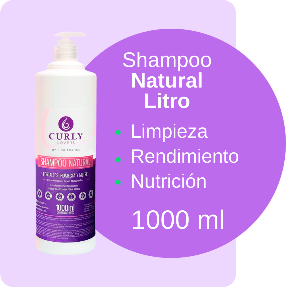 Shampoo Natural Litro Curly Lovers - Imagen 3