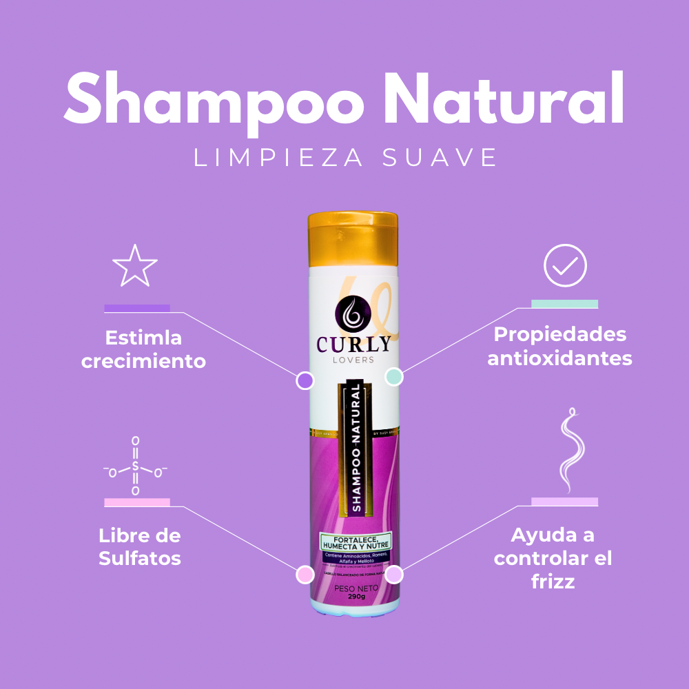 Shampoo natural Curly Lovers - Imagen 4